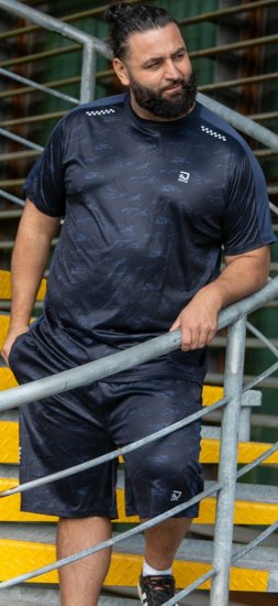 D555 Solihull Dry Wear Light Weight Poly Crew Neck T-Shirt Navy - Sportovní oblečení - Sportovní Oblečení 2XL-10XL