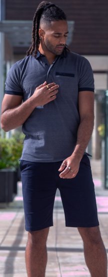 D555 Newcastle Polo Shirt Grey - Polokošile - Polokošile 2XL-8XL - Trička s límečkem 2XL-8XL