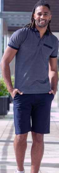 D555 Newcastle Polo Shirt Grey - Polokošile - Polokošile 2XL-8XL - Trička s límečkem 2XL-8XL