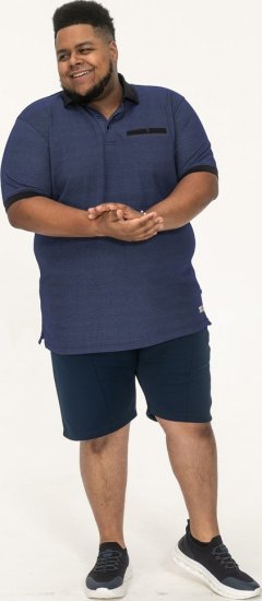 D555 Newcastle Polo Shirt Grey - Polokošile - Polokošile 2XL-8XL - Trička s límečkem 2XL-8XL