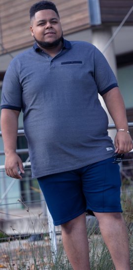 D555 Newcastle Polo Shirt Grey - Polokošile - Polokošile 2XL-8XL - Trička s límečkem 2XL-8XL