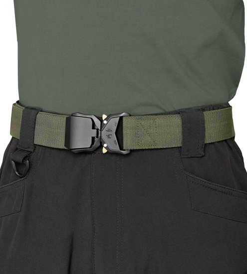 D555 Dale Tactical Stretch Webbing Belt with Heavy Duty Quick Release Buckle Khaki - Pásky - Pásky W40-W70/2XL-8XL