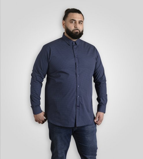 D555 Middlesbrough Long Sleeve AOP Micro Blue Shirt Navy - Košile - Košile 2XL-10XL