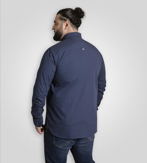 D555 Middlesbrough Long Sleeve AOP Micro Blue Shirt Navy - Košile - Košile 2XL-10XL