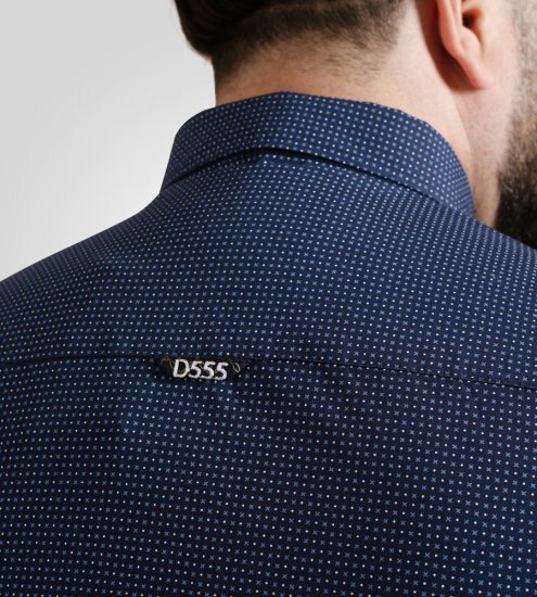 D555 Middlesbrough Long Sleeve AOP Micro Blue Shirt Navy - Košile - Košile 2XL-10XL