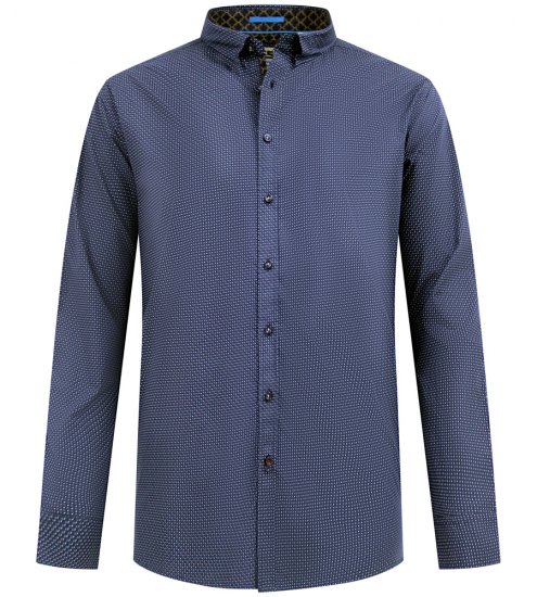 D555 Middlesbrough Long Sleeve AOP Micro Blue Shirt Navy - Košile - Košile 2XL-10XL