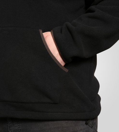 D555 Louth Micro Fleece Jacket with Sherpa Lining Black - Bundy - Bundy Nadměrné Velikosti - 2XL-8XL