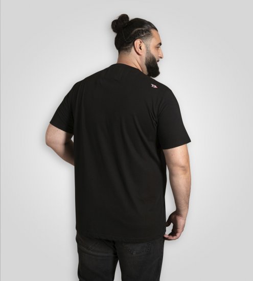 D555 Ginza Tokyo with Dragon Crew Neck T-shirt Black - Trička - Trička nadměrné velikosti - 2XL-14XL
