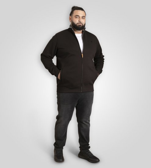 D555 Johnson Fleece Zip Through Sweatshirt with Chest Embroidery - Mikiny & mikiny s kapucí - Mikiny & Mikiny s kapucí 2XL-12XL