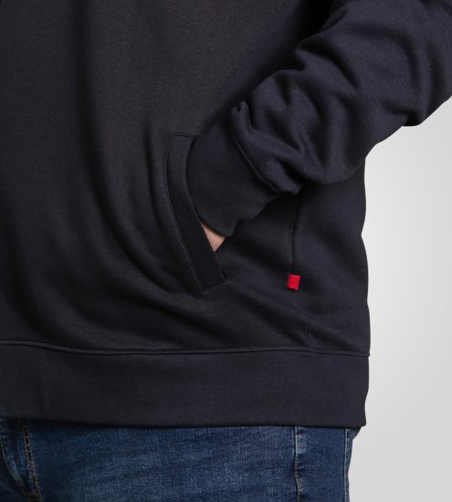 D555 Johnson Zip Through Fleece Sweatshirt with Chest Embroidery Navy - Mikiny & mikiny s kapucí - Mikiny & Mikiny s kapucí 2XL-12XL