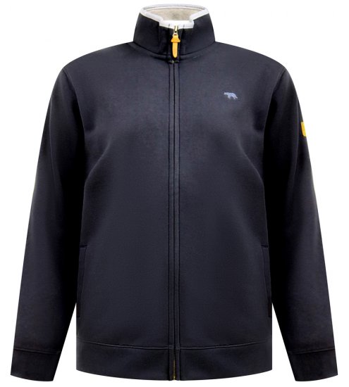 D555 Johnson Zip Through Fleece Sweatshirt with Chest Embroidery Navy - Mikiny & mikiny s kapucí - Mikiny & Mikiny s kapucí 2XL-12XL