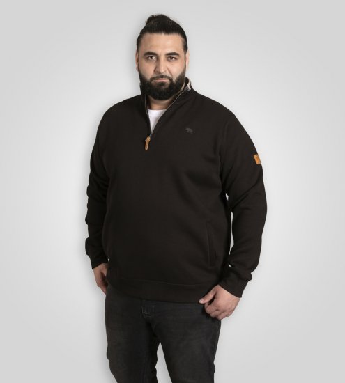 D555 Russel Fleece Sweatshirt with Chest Embroidery Black - Mikiny & mikiny s kapucí - Mikiny & Mikiny s kapucí 2XL-12XL
