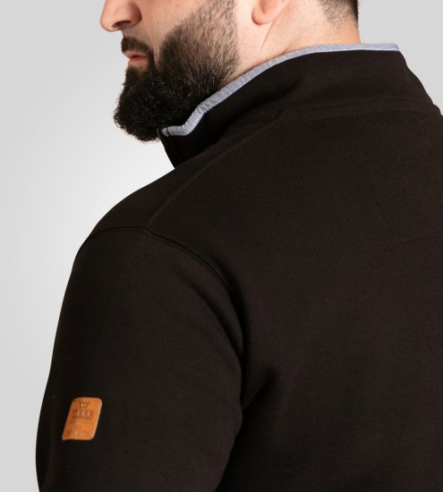 D555 Russel Fleece Sweatshirt with Chest Embroidery Black - Mikiny & mikiny s kapucí - Mikiny & Mikiny s kapucí 2XL-12XL