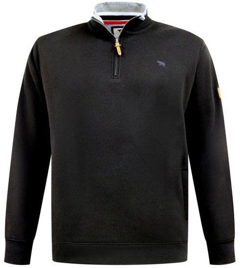 D555 Russel Fleece Sweatshirt with Chest Embroidery Black - Mikiny & mikiny s kapucí - Mikiny & Mikiny s kapucí 2XL-12XL