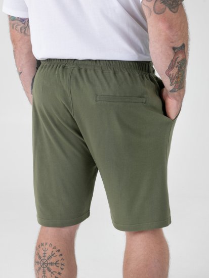 D555 Mitchell 1 Stretch Elasticated Waist Shorts Khaki - Tepláky & kraťasy - Tepláky a Teplákové Kraťasy 2XL-12XL