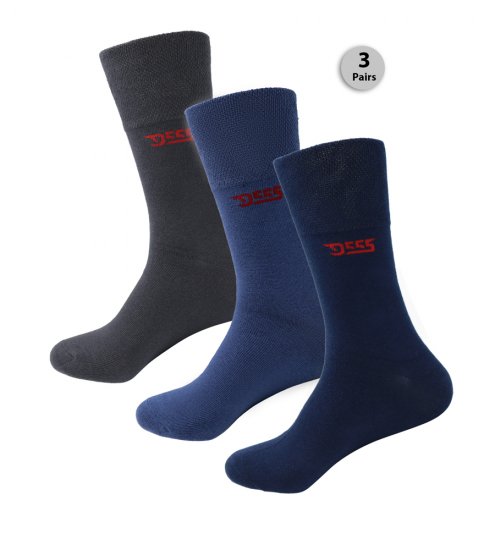 D555 Harold 2 Multi Color Pack of 3 Extra Wide Comfort Fit Socks - Spodní prádlo - Spodní Prádlo Nadměrné Velikosti 2XL-8XL
