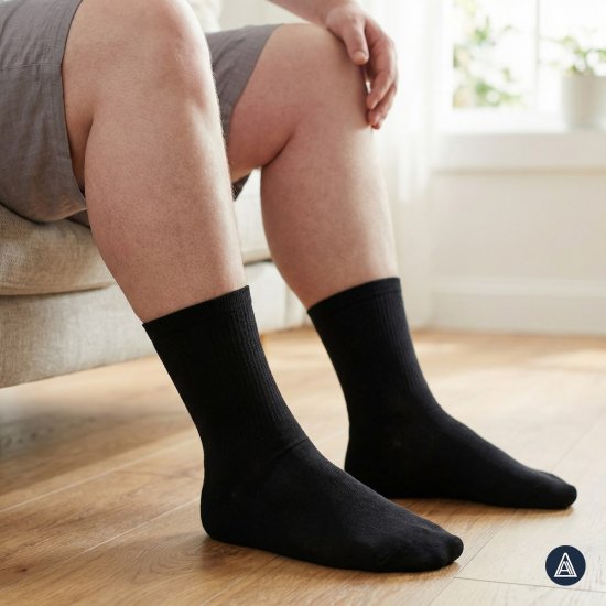 Adamo 189004 Sportovní ponožky Černá 2-pack - Spodní prádlo - Spodní Prádlo Nadměrné Velikosti 2XL-8XL