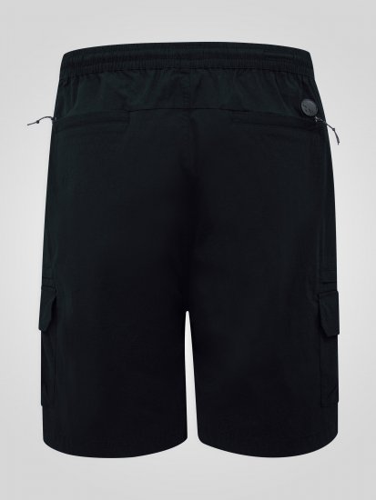 D555 Thomas Full Elastic Waist Stretch Shorts Black - Šortky - Šortky Nadměrné Velikosti W40-W60