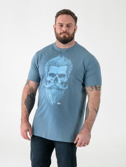 D555 Miller Bearded Skull T-shirt - Trička - Trička nadměrné velikosti - 2XL-14XL