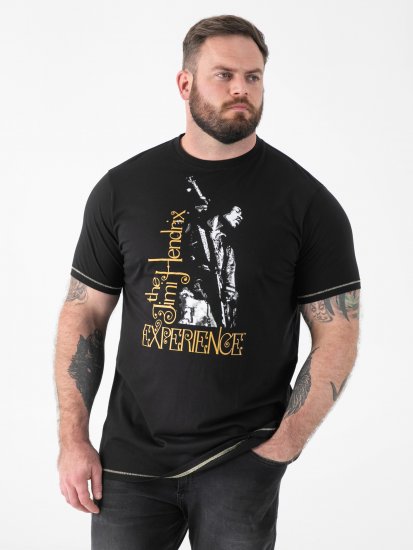 D555 Stokes Official Jimi Hendrix Experience Printed T-Shirt - Trička - Trička nadměrné velikosti - 2XL-14XL