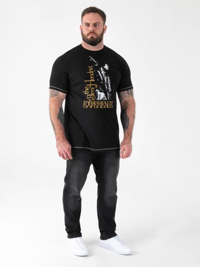 D555 Hugh Official ACDC Highway To Hell Printed T-Shirt Black - Trička - Trička nadměrné velikosti - 2XL-14XL
