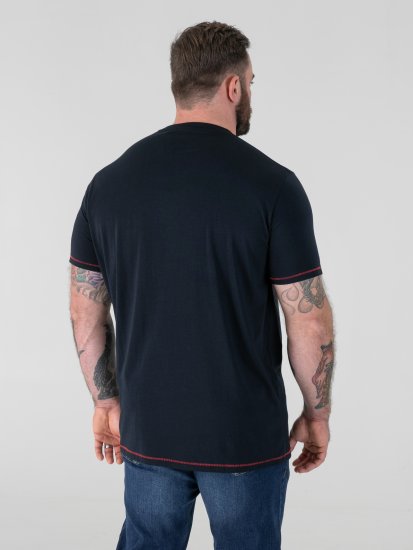 D555 Otto Official Pink Floyd 50th Anniversary Printed T-Shirt Navy - Trička - Trička nadměrné velikosti - 2XL-14XL