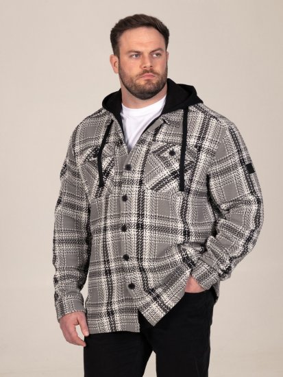 D555 Hayes Košilová bunda Šedá - Košile - Košile 2XL-10XL