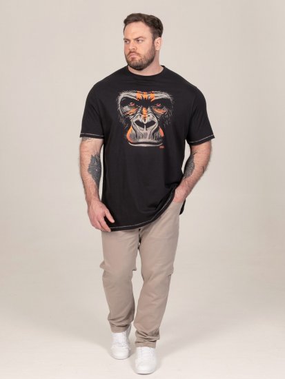 D555 Perkins Tričko s potiskem Černá - Trička - Trička nadměrné velikosti - 2XL-14XL