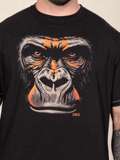 D555 Perkins Tričko s potiskem Černá - Trička - Trička nadměrné velikosti - 2XL-14XL