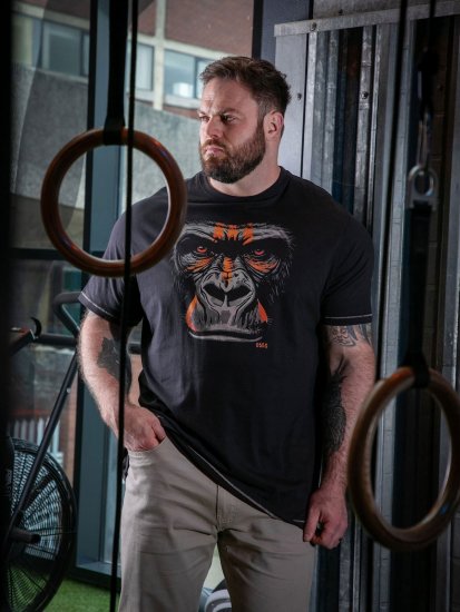 D555 Perkins Tričko s potiskem Černá - Trička - Trička nadměrné velikosti - 2XL-14XL