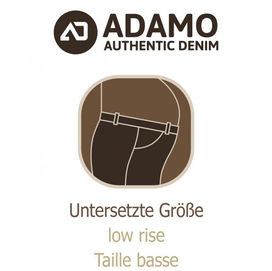 Adamo 5-Pocket Low Rise Jeans Medium Blue - Džíny & kalhoty - Džíny a Kalhoty - W40-W70