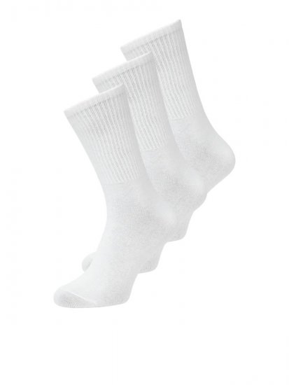 Jack & Jones Charles Tenisové ponožky Bílá 3-pack - Spodní prádlo - Spodní Prádlo Nadměrné Velikosti 2XL-8XL