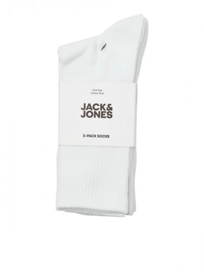 Jack & Jones Charles Tenisové ponožky Bílá 3-pack - Spodní prádlo - Spodní Prádlo Nadměrné Velikosti 2XL-8XL