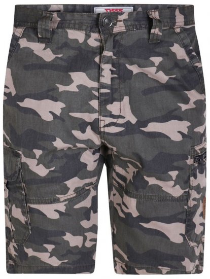 D555 Chadwick Shorts Green Camo - Šortky - Šortky Nadměrné Velikosti W40-W60