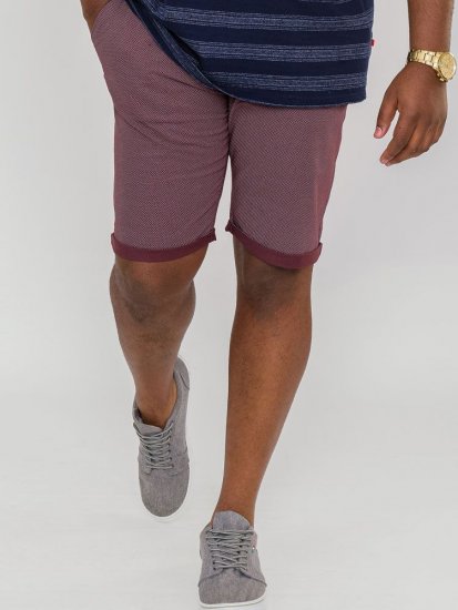 D555 Bandit Ao Micro Print Stretch Chino Shorts - Šortky - Šortky Nadměrné Velikosti W40-W60