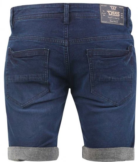 D555 BRENTWOOD Dark Blue Denim Shorts - Šortky - Šortky Nadměrné Velikosti W40-W60