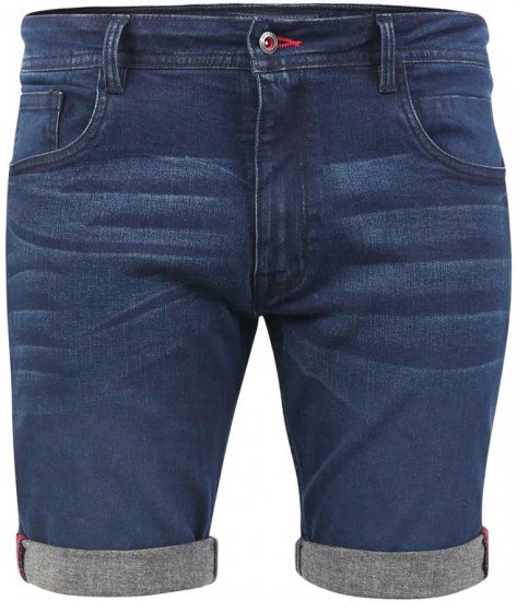 D555 BRENTWOOD Dark Blue Denim Shorts - Šortky - Šortky Nadměrné Velikosti W40-W60