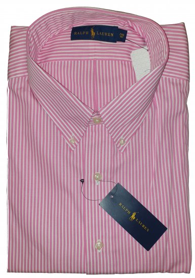 Polo Ralph Lauren 702 Shirt Pink/White - Motleyho šílený dubnový výprodej - 