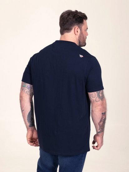 D555 Slater Tričko s potiskem Námořnická modrá - Trička - Trička nadměrné velikosti - 2XL-14XL