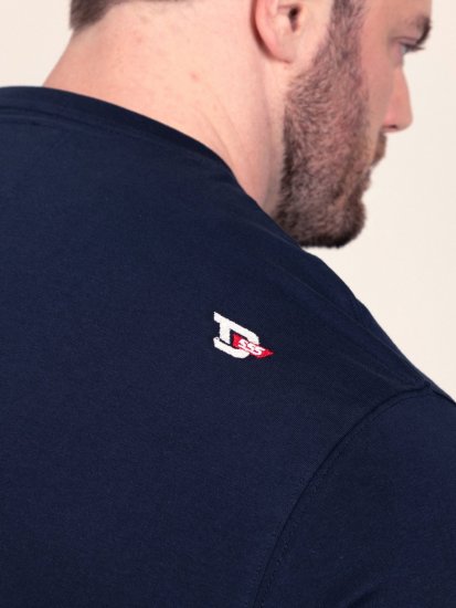 D555 Slater Tričko s potiskem Námořnická modrá - Trička - Trička nadměrné velikosti - 2XL-14XL