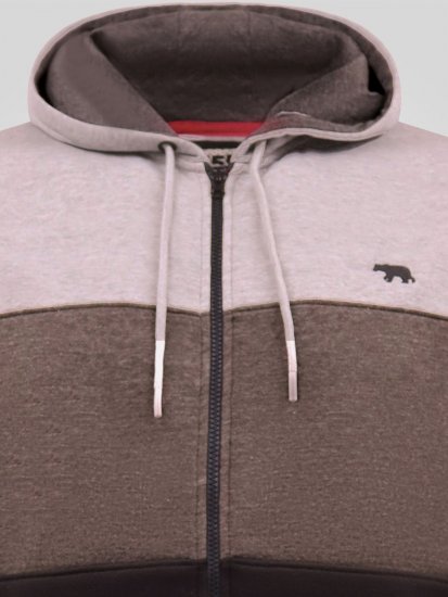 D555 Fitzgerald Zip Through Hoody With Cut & Sew Panels Černá - Mikiny & mikiny s kapucí - Mikiny & Mikiny s kapucí 2XL-12XL