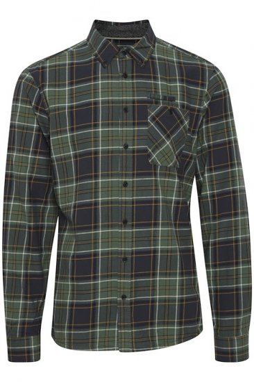 Blend Checked Long Sleeve Shirt Green - Košile - Košile 2XL-10XL