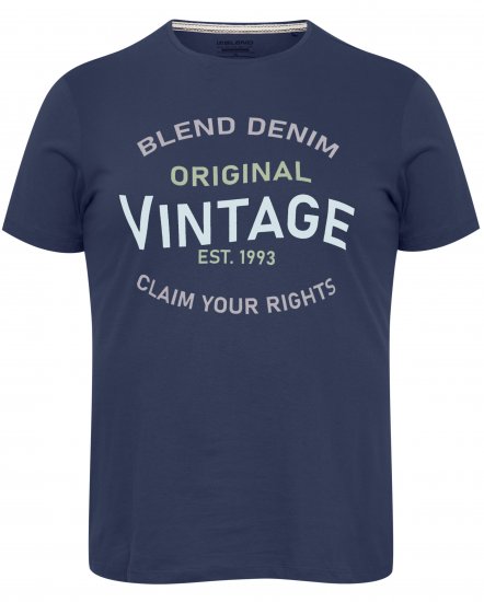 Blend 5018 T-Shirt Navy - Trička - Trička nadměrné velikosti - 2XL-14XL