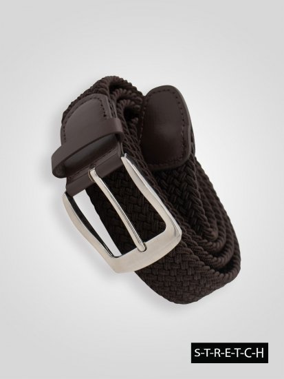D555 Malcolm Braided Belt Brown - Pásky - Pásky W40-W70/2XL-8XL