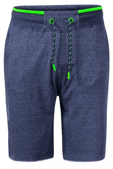 D555 Electra1 Ribbed Waist Fleece Shorts With Pockets Navy Marl - Tepláky & kraťasy - Tepláky a Teplákové Kraťasy 2XL-12XL