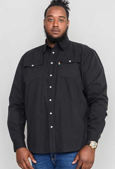 Duke Western Denim Shirt Black - Košile - Košile 2XL-10XL
