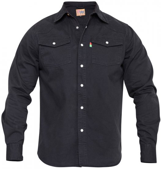 Duke Western Denim Shirt Black - Košile - Košile 2XL-10XL