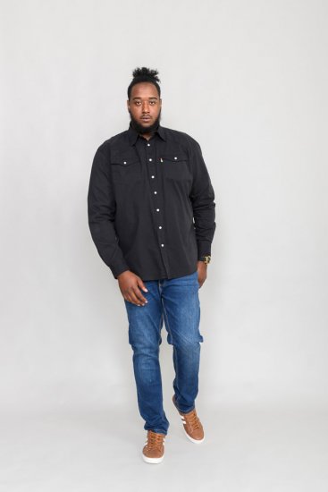 Duke Western Denim Shirt Black - Košile - Košile 2XL-10XL