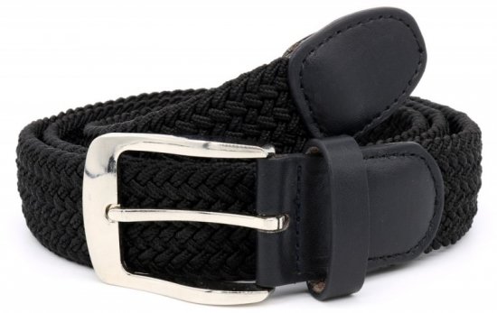 D555 Simon Braided Belt Black - Pásky - Pásky W40-W70/2XL-8XL