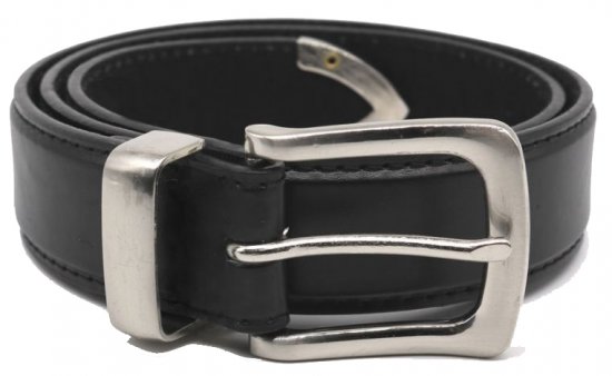 D555 Joeseph Leather Belt Black, 3,5cm - Pásky - Pásky W40-W70/2XL-8XL